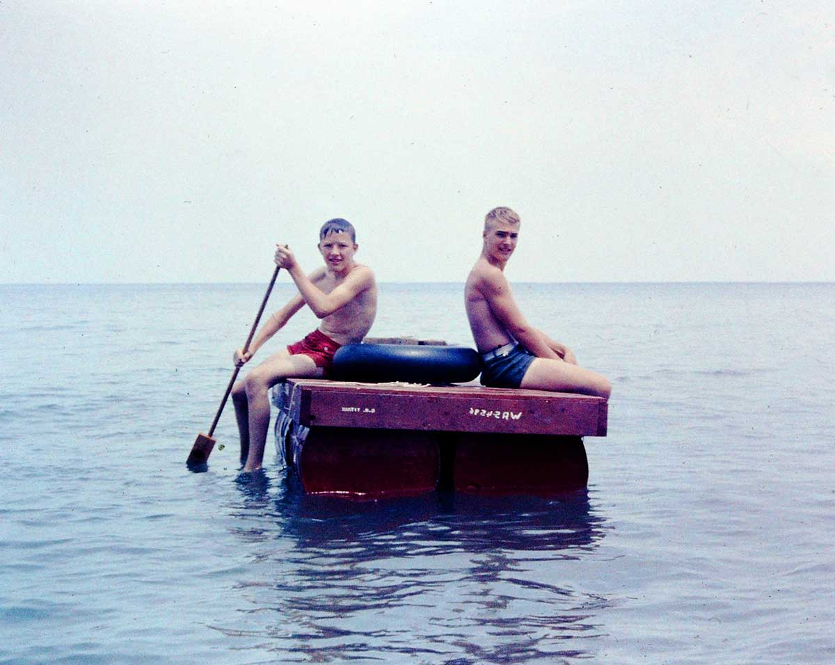 Prof. Tilman on Lake Michigan